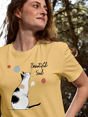 Women's Supima T-shirt - Meme Cat Watercolor