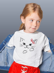 Kids Baby Cat Face T Shirt