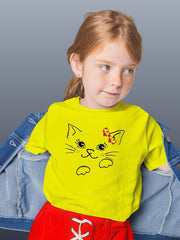 Kids Baby Cat Face T Shirt