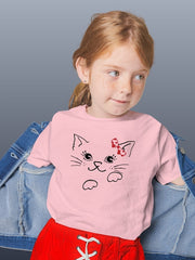 Kids Baby Cat Face T Shirt
