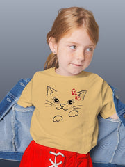 Kids Baby Cat Face T Shirt