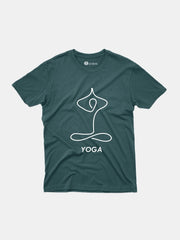 KIDS Crew Neck T shirt - Yoga Line Art