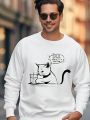 Men's Funny Cat Oversized Sweatshirt