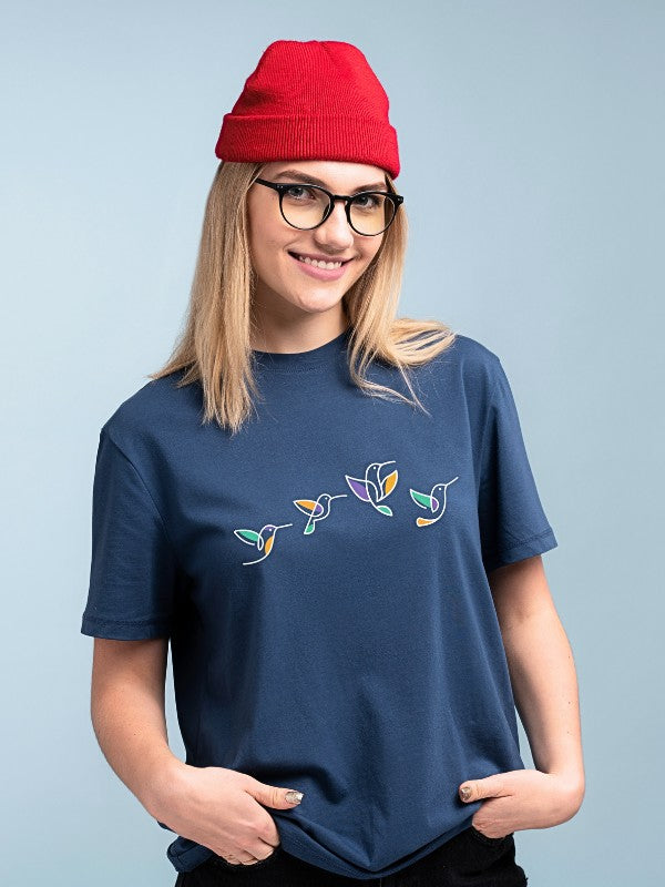 Women's Flying Birds Art Supima T-shirt