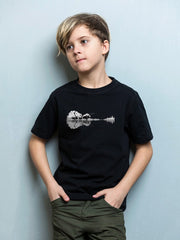 KIDS Crew Neck T Shirt - Nature Guitar