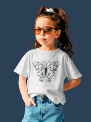 KIDS Crew Neck T-Shirt - Geometric Butterfly