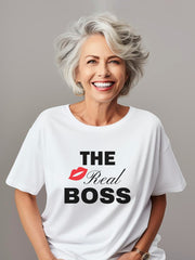 Women's Oversized Classic Tee | The Real Boss