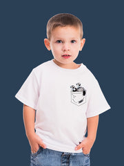 KIDS Crew Neck T Shirt - Animals in Pocket