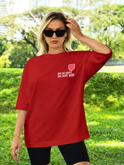 Women's Oversized Tee | Give Me Baby One More Wine
