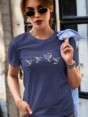 Women's Flying Birds Art Supima T-shirt