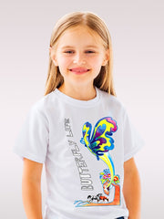 KIDS  Crew Neck T Shirt - Butterfly Life