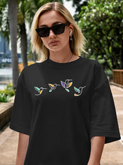 Women's Flying Birds Oversized T-Shirt