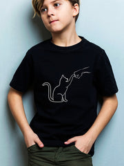 KIDS Crew Neck T-Shirt - Cat is My Best Friend