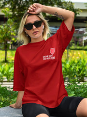 Women's Oversized Tee | Give Me Baby One More Wine