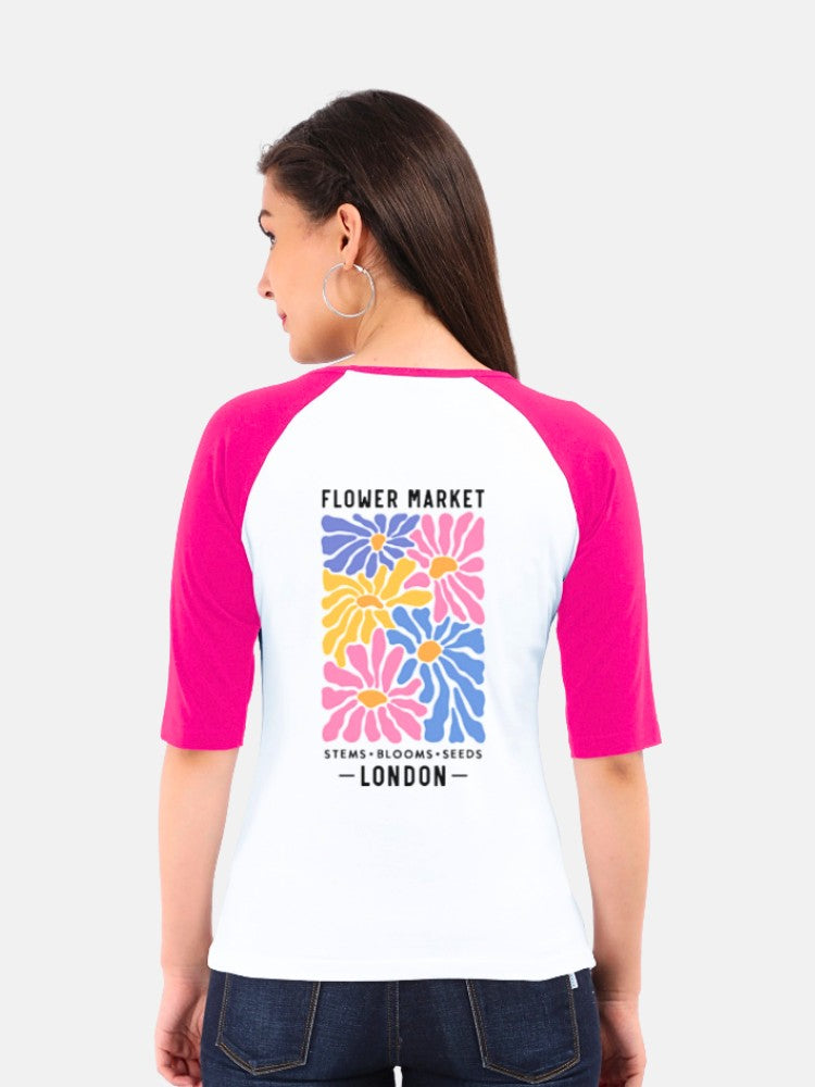 Women's Raglan T-Shirt | Flower Market London