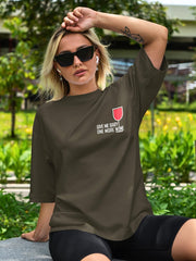 Women's Oversized Tee | Give Me Baby One More Wine