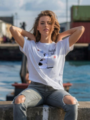 Women's Supima T-shirt - Meme Cat Watercolor