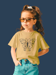 KIDS Crew Neck T-Shirt - Geometric Butterfly