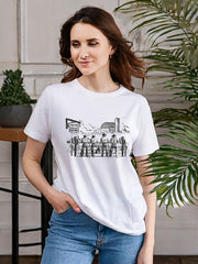 Women's Supima T-shirt - Western Cowboy