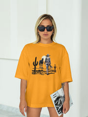 Women's Oversized Classic T-Shirt | Western Cowgirl