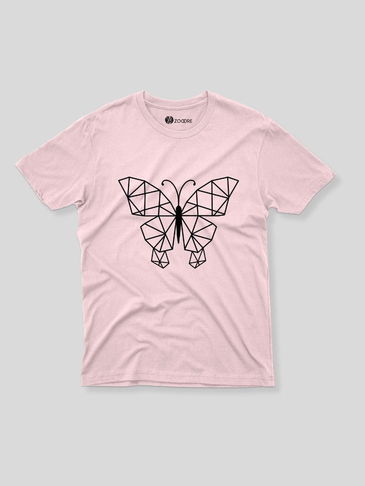 KIDS Crew Neck T-Shirt - Geometric Butterfly