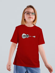 KIDS Crew Neck T Shirt - Nature Guitar