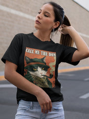 Women's Oversized Funny Tee - Call Me The Don