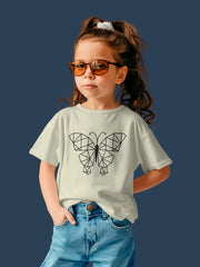 KIDS Crew Neck T-Shirt - Geometric Butterfly