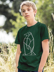 KIDS Unisex T Shirt - Geometric Penguin