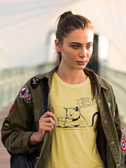 Women's Funny Cat Supima Cotton T-shirt