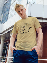 Men's Funny Cat Supima Cotton T-shirt