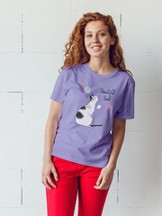 Women's Supima T-shirt - Meme Cat Watercolor