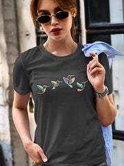 Women's Flying Birds Art Supima T-shirt