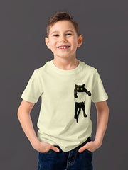 KIDS Unisex T Shirt - Funny Pocket Cat
