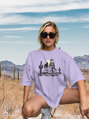 Women's Oversized Classic T-Shirt | Western Cowgirl