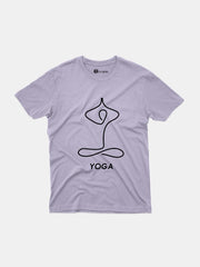 KIDS Crew Neck T-Shirt - Line Art Yoga