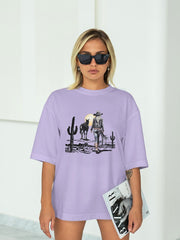 Women's Oversized Classic T-Shirt | Western Cowgirl