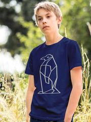 KIDS Unisex T Shirt - Geometric Penguin