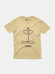 KIDS Crew Neck T-Shirt - Line Art Yoga