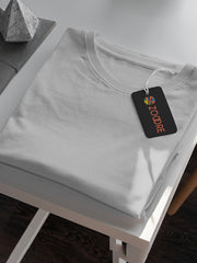 Women's Grey Melange Regular Fit Plain T-Shirt