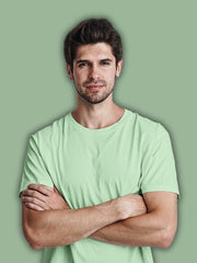 Men's Jade Color Regular Fit Plain T-Shirt