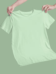 Men's Jade Color Regular Fit Plain T-Shirt