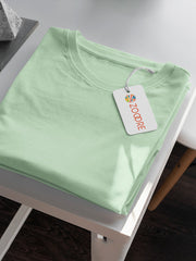 Women's Jade Color Regular Fit Plain T-Shirt
