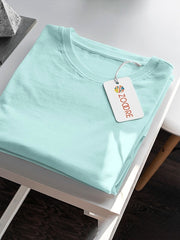 Men's Mint Color Regular Fit Plain T-Shirt
