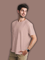 Men's Regular fit Mushroom Color T-Shirt