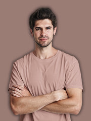 Men's Regular fit Mushroom Color T-Shirt