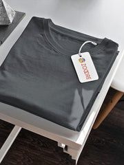 Men's Steel Grey Plain T-Shirt