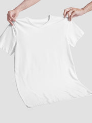 Women's White Color Plain T-Shirt