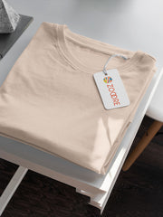 Women's Peach Color Regular Fit Plain T-Shirt