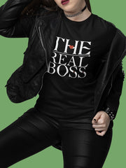 Women's Black T Shirt - The Real Boss